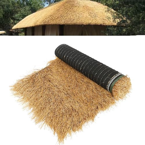 Künstliche mexikanische Stroh-Rolle für Gartenzaun und Party-Dekoration, Kunstrasenmatte mit künstlichem Stroh, Teppich-Stil, Innenhof, Stroh, Dachabdeckung, Größe 1 x 6 m