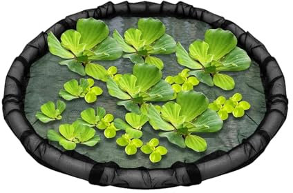 Weldphur Schwimmende Pflanzenbarriere,Runde Schwimminsel für Flora | Feinmaschiger Pflanzkorb 45 cm für Teichlandschaften, Gartenteich & Fischdekoration