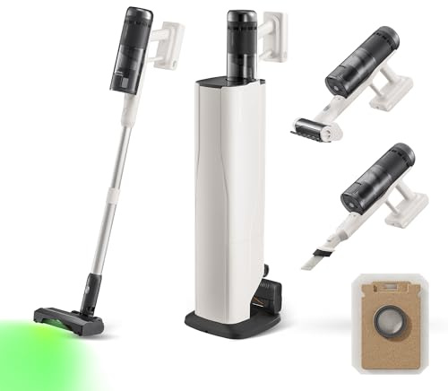 roborock H60 Hub Pro Akku Staubsauger mit Absaugstation, 170AW/80 Min Eco | Staubsauger kabellos, kabelloser Staubsauger, Anti-Tangle Bürste für Teppiche, Hartböden, Tierhaare, Auto