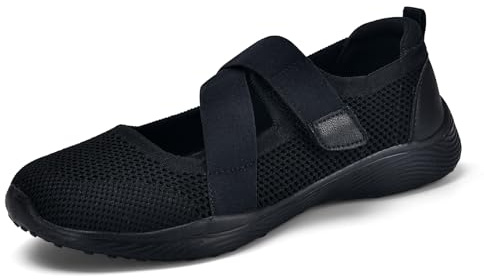 CALEBGAR Mocasines de Bailarinas para Mujer, cómodos, Mocasines, deslizantes, con Soporte para el Arco del pie, Malla Ligera, Zapatos Planos, Entrenadores para el Tiempo Libre, Fitness