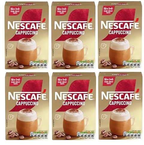 NESCAFÉ Cappuccino Instant Coffee Sachets x7 (Pack of 6, Total 42 Sachets)