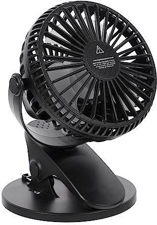 Vaguelly Mini Ventilateur USB Rechargeable à Pince Design Oreilles de Chat et Portable pour Maison Bureau École Ventilateur de Bureau Multifonction avec Batterie Intégrée Compact et