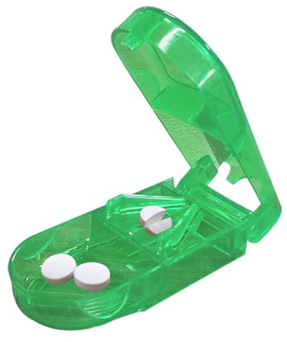 Cortador De Píldoras - Tableta Transparente Y Divisor De Vitaminas | Splits De Medicina Fácil Para Pastillas Pequeñas O Grandes | Divisor De Píldoras Portátiles Y Dispensador Para El Corte