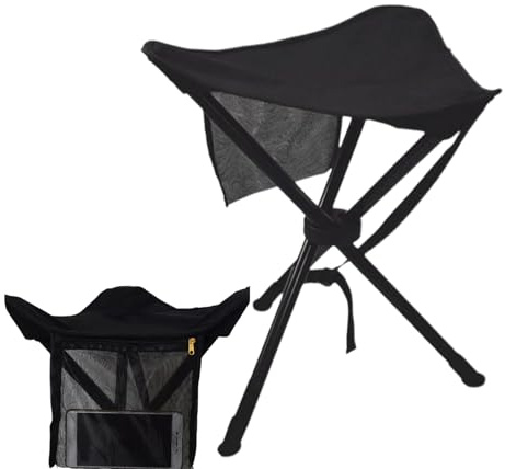 Sgabello a 3 gambe, peso massimo 100 kg, sedile da picnic pieghevole, sgabello portatile da esterno, per adulti, campeggio, escursionismo, barbecue, picnic, concerti festival