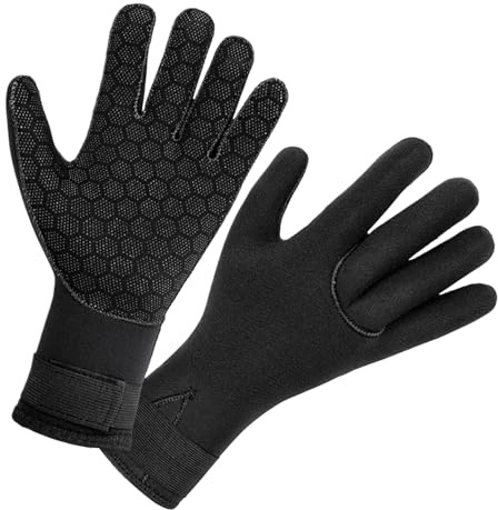 Guanti da immersione, regolabili, 3 mm, per snorkeling, caldi, antiscivolo, multiuso, per uomini e donne, per pagaiare, kayak, canoa, pesca subacquea, sci, nuoto, vela