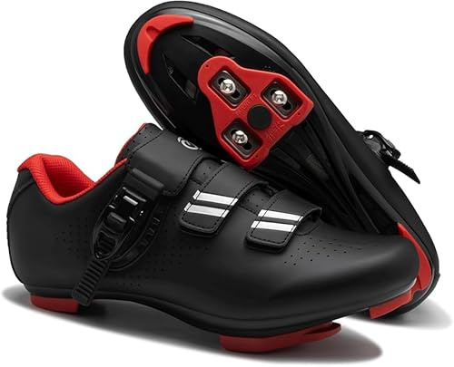 Cycling Shoes for Men Women,Compatible with Peloton Bike Delta Cleats Black | Unisex Outdoor Spin Cycling Shoes Indoor Road Bike Riding with Pre-Installed Delta Cleats Comfortable & Safe