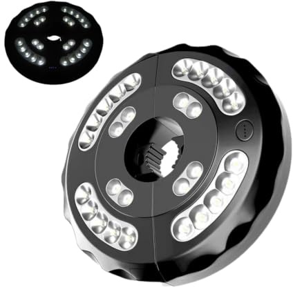 Lumière pour Parasol LED, Lampe Sans Fil avec Alimentation USB ou 4 Piles AA, 3 Modes d'Éclairage, Étanche, Éclairage Extérieur pour Jardin, Terrasse, Patio, Camping, Barbecue et Fête