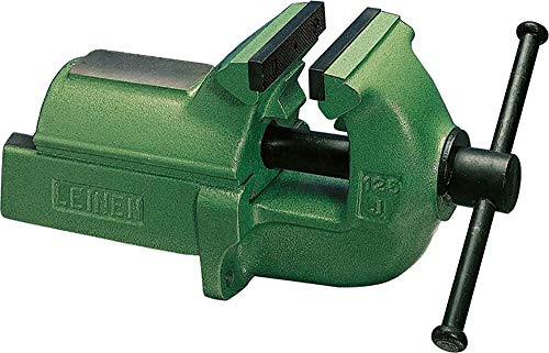 Kiesel Werkzeuge LEINEN-Parallel-Schraubstock, L/JUNIOR 150 | Vollgrauguss, grün, Backenbreite 150 mm