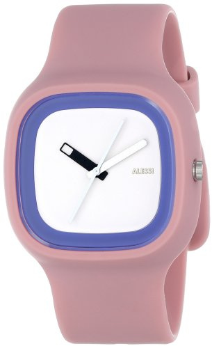 Alessi - AL10023 - Montre Mixte - Automatique - Analogique - Bracelet Plastique Rose