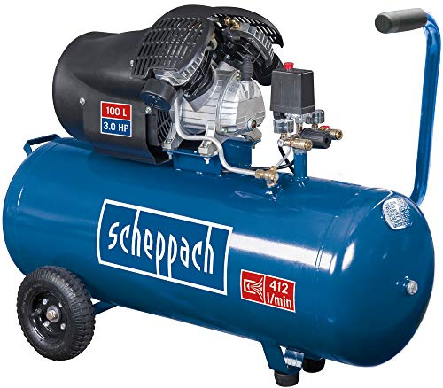Scheppach - 5906120901 - HC100DC Compresor de Aire de 2 cilindros. 2200W 3CV 100L