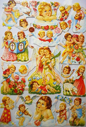 Glanzbilder Engel Glück Liebe EF 7017 Oblate Posiebilder Scrapbook Deko GWI 555