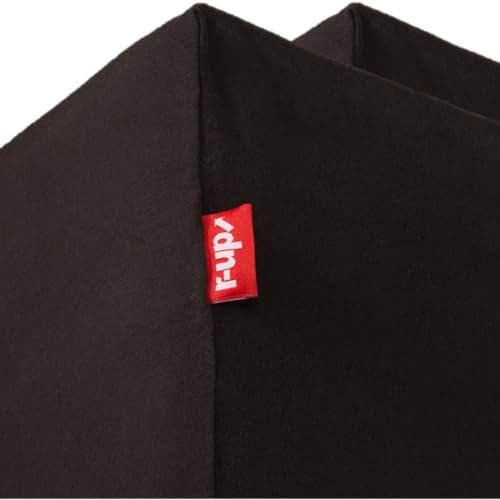 r-up Beste Spannbettlaken Doppelpack 90x200-100x220 bis 35cm Höhe viele Farben 95% Baumwolle / 5% Elasthan 230g/m² Oeko-TEX stressfrei auch für hohe Matratzen (anthrazit)