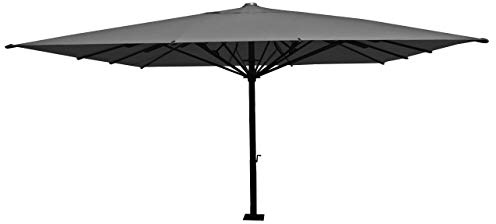 Mendler Gastronomie-Luxus-Sonnenschirm HWC-D20, XXL-Schirm Marktschirm, 5x5m (Ø7,2m) Polyester/Alu 90kg - anthrazit