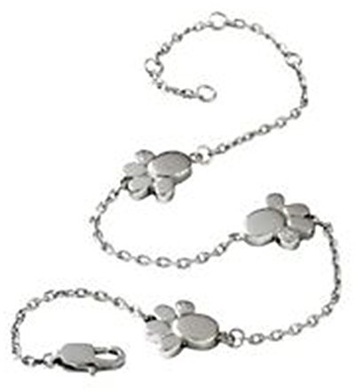 Fußkette Pfote Magnetix Klassik Animal Design 714 Magnetschmuck mit Original Solitaire Crystals tierisch schönes Pfötchen Design auch als Armband tragbar # 2253