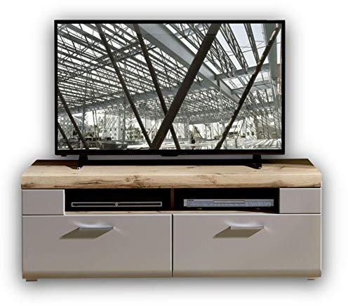PLUS 2 TV-Board TV-Bank in Basalt und Eiche-Optik 140 x 51 x 47 cm (B/H/T)