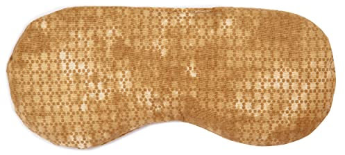 Coussin pour les yeux, masque rafraîchissant et coussin rafraîchissant pour les yeux, alternative naturelle au masque en gel avec graines de lin (batik or)