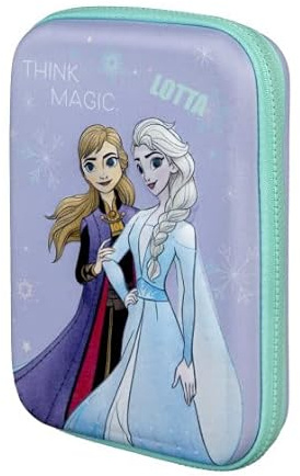 minimutz Federtasche Mädchen mit Namen | Anna und ELSA die Eiskönigin | Gefülltes & personalisiertes 3D Federmäppchen Schüleretui groß in Flieder/Mint