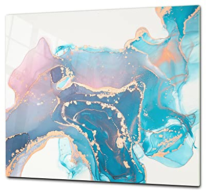 Planche de cuisine en VERRE trempé – Planche à découper en verre – Couvre-plaques de cuisson – UNE PIÈCE (60x52 cm) ou DEUX PIÈCES (30x52 cm chacune); D35 Série artistique