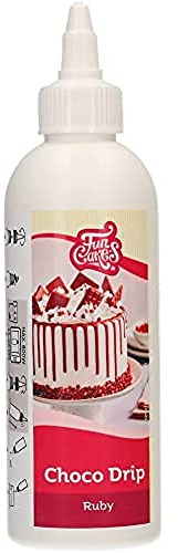 FunCakes Cake Drip Chocolate: Köstlicher Geschmack, Einfach zu Verwenden, Perfekt für Tropfkuchen, Drip Geschmack nach Süßer Vanillegeschmack. Wiederverschließbare Packung 180 g.