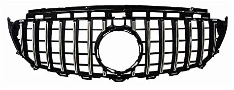 Dciustfhe Auto Front Nieren Kühlergrill Grill Stoßstangen, für Mercedes Benz A C E GLA GLC Class GTR W176 W204 W212 W213 W207 2008-2014 ABS Gitter Doppelsteg Mesh Hood,Silver Style