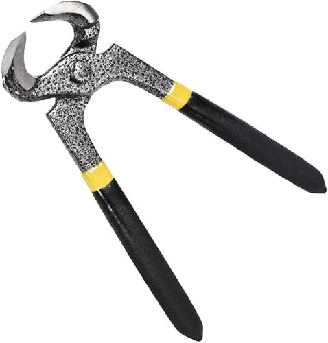 ENESEA Bolt End Cutting Nipper, Chrome Vanadium Steel Carpenter's Pincers, End Cutting Pliers 6 Inch Precision End Nippers Black Coating Handgrip Wire Cutter Pliers (Color : Onecolor)