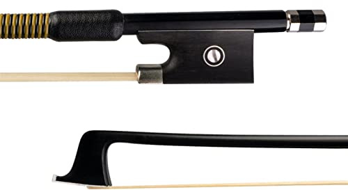 Geigenbogen 4/4 Carbon Violin Bug Carbon Nickel Vollmontiertes Ebenholz Frosch Natürlicher Rosshaar