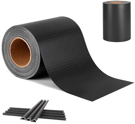 Aufun PVC Sichtschutzstreifen 70m x 19cm Doppelstabmatten Zaun - inkl. 30 Befestigungsclips, Zaunsichtschutz, Gartenzaun, Sichtschutz, Zaunfolie für Garten (Anthrazit)