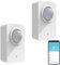 Sensor de Movimiento Inteligente, WiFi Sensor de Movimiento infrarrojo con Soporte Desmontable, Detector de Movimiento inalámbrico con alimentación de batería & USB,Monitor App Compatible Alexa.2PCS