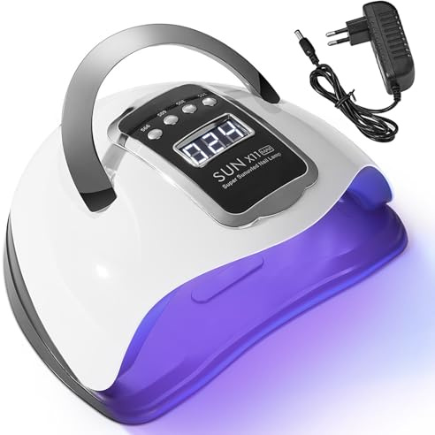 66 LED Lampe Gel, 280W Materiel Onglerie Professionnel, UV Sèche Automatique pour Verni Semi Permanent, Main, Pied, Machine Ongle avec Poignée, 4 Minuterie 10/30/60/99s, LCD Ecran, Capteur Intelligent