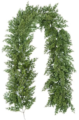 Weihnachtsgirlande, Weihnachtsdeko Girland Tannengirlande Künstlich, 1.8M/2M Tannen Girlande Deko Weihnachten Christmas Garland Weihnachtsdeko Aussen Treppe Outdoor Balkon Fenster (2M)