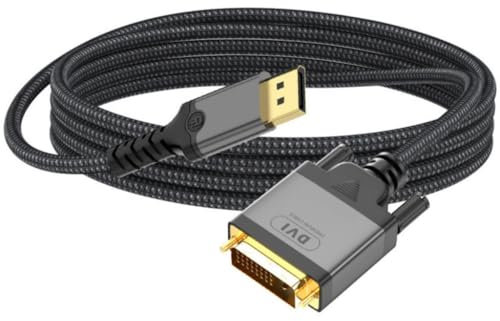 KADSXIYA Cable adaptador DisplayPort a DVI de 200 cm, cable de vídeo compatible con 1080P a 60Hz 4K a 30Hz