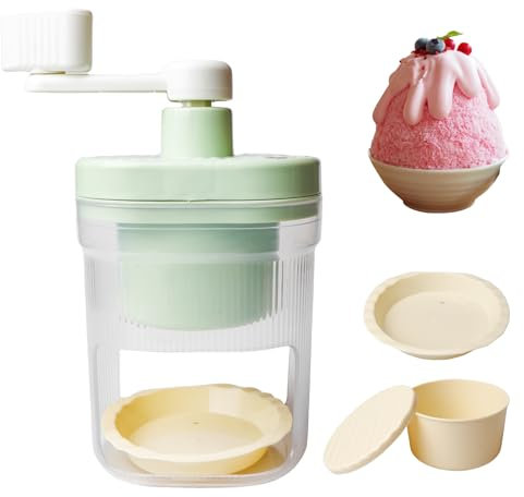 Broyeur à Glace Manuel, Machine à Glace Rasée Manuelle, Broyeur à Glace, Machine à Glace Portable Avec Bacs à Glaçons, Machine À Glace Pilée Manivelle pour Bar Cuisine Accessoires De Boisson Glacée