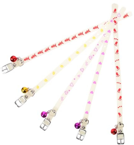 Sosoport 5stücke Leuchtendes Haustierhalsband Für Hunde Glow in Dunkelheit Bequemer Innenpolster Robustes Design Für Spaziergänge