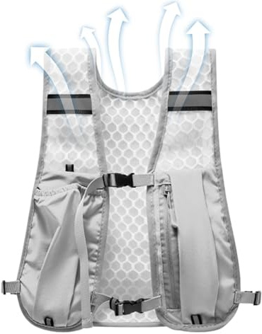 Chaleco de carreras - chaleco de hidratación para correr, soporte para maletero de teléfono de hidratación, chaleco reflectante para hombres y mujeres, riñonera ligera para correr con bolsillo de