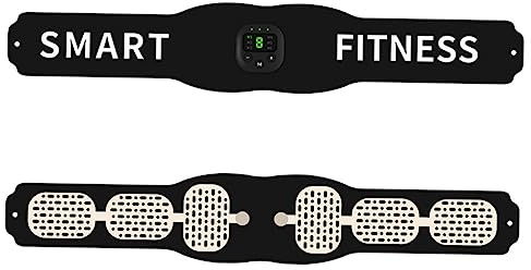 Veemoon USB mit Aufladbarer Leder Taillengürtel Pu aus Fitness Display Kernstärkung für Bauchmuskeltraining und Heimtraining für Damen und Herren