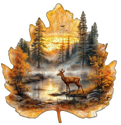 Holzpuzzle Erwachsene Goldener Hoofdruck - 235 Teile holzpuzzle Geschenkbox, Einzigartige Puzzle Geschenke für Puzzleliebhaber,Wanddekoration und Geschenk für Freunde und Familien
