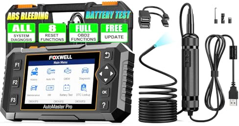 FOXWELL VS300 Car Endoscope + 2025 FOXWELL NT624 Elite OBD2 Scanner