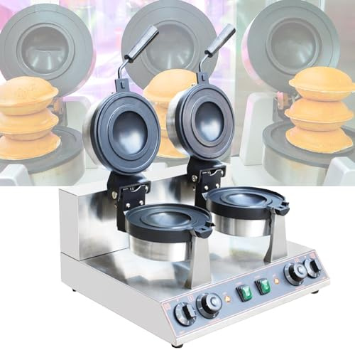 UFO Burger Machine, Commercial Hamburger Press, 1300W Non-Stick Burger Machine, 50-300℃ Non-Stick Pan, Double-Sided Heating