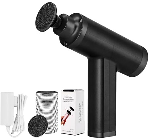 Pedicure Elettrico Professionale Lima Per Piedi 4500rpm, Velocità Regolabile Lime per La Cura Dei Piedi Rimuove La Pelle Secca Calli (Nero)