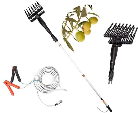 maryse Abbacchiatore Elettrico per Olive 12V - Scuotitore Telescopico 400W - 1000 Battiti/Minuto - Asta Allungabile da 2.1 a 3.1 Metri - L'Attrezzo Professionale per la Raccolta Olive