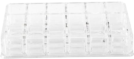 STOBAZA Présentoir à Rouges à Lèvres Compartiments Boîte de Rangement Cosmétique Transparent Organisateur de Maquillage pour Bureau et Chambre