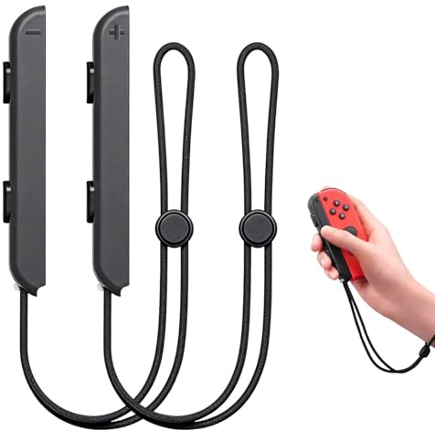 EuSupNova Dragonne pour Switch, 1 Paire Contrôleur Réglables | Compatibles avec Joycon Switch, Accessoires Portable, Bracelet Sécurisé, Pour Jeux de Sport et Loisirs
