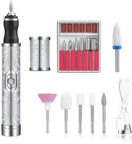 Ponceuse Électrique pour Manicure Machine à Poncer Électrique 4 Vitesses | Polisseur d'Ongles Appareil de Soin Pour Soins à Domicile, Salon, et Camping