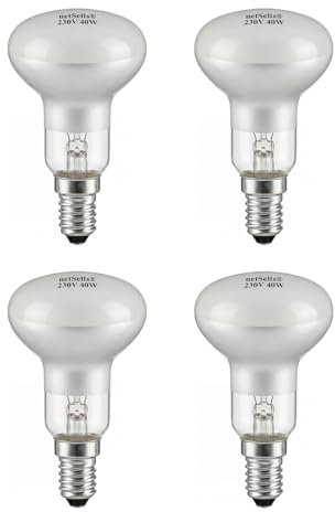 Easylight Lavalampe Ersatzbirne 4er-Set E14 30 Watt 390 cd Reflektor Scheinwerfer Form dimmbar warmweiß 4 Stück Ersatzlampe