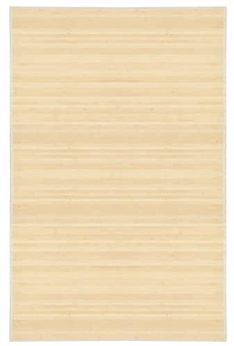 SooIarix Natürlicher Bambus Teppich 100x160 cm, rutschfest, strapazierfähig, ideal für Wohnzimmer, Schlafzimmer und Flur, pflegeleicht
