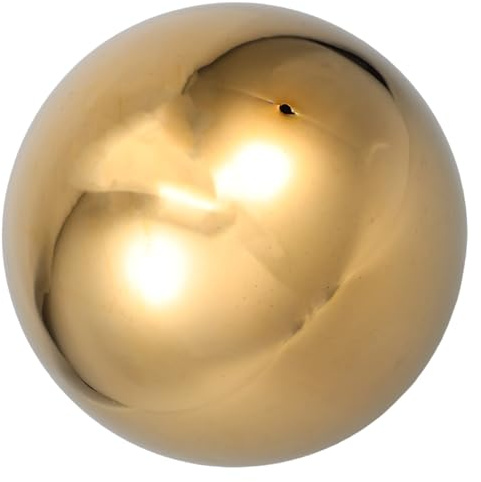 DOITOOL Reflektierende Gartenkugel aus Edelstahl Kugel Gold Hohl ohne Sichtbare Fugen für Garten und Außenbereich als Dekorative Gartendeko
