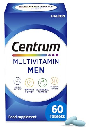 Centrum Men Multivitamin Tablets, 23 Nutrients, Vitamin D, 60 Pack