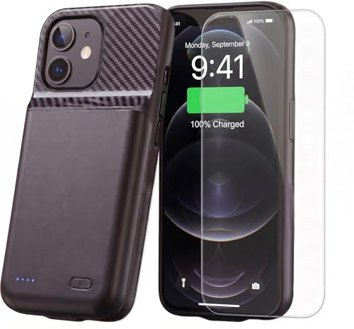 JUBOTY Akkuhülle für iPhone 13/13Pro/14, ultradünne Reise-tragbare Ladehülle, 2026 Upgrade 10000 mAh verlängerte Akkulaufzeit, Premium-Materialien, wiederaufladbares Ladegerät-Etui (Schwarz)