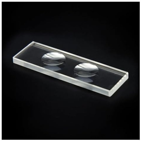 5 mm Dicke, kreisförmiger konkaver Hohlraum, biologisches Mikroskop-Objektträger, optisches Glas, mehrere Vertiefungen, optionale Mikroskop-Werkzeuglinse(2 wells)
