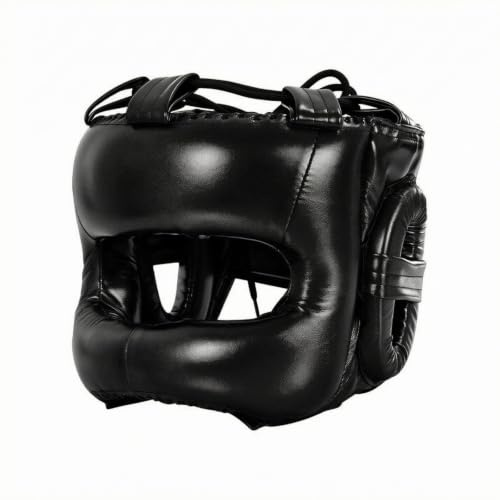 Amagogo Schutzkopfhaube Box Kopfschutz Kopfprotektor Schlag Stabiler Pu Mantel mit Einteiligem Dämpfungsfutter für Sparring Training Kampfsport Boxen für